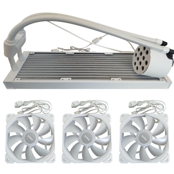 Refrigeracion Liquida Pc Argb 3 Fanes 120mm Sama Cy360 White