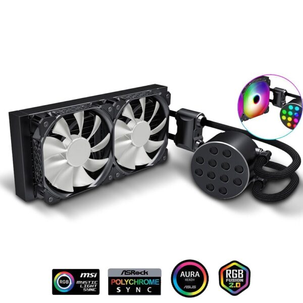 Refrigeracion Liquida Pc Argb 3 Fanes 360mm Sama Cy240 Negro