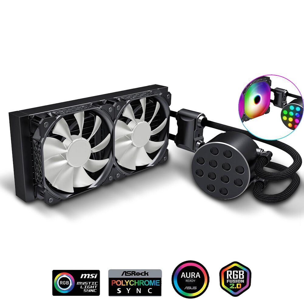Refrigeracion Liquida Pc Argb 3 Fanes 360mm Sama Cy240 Negro