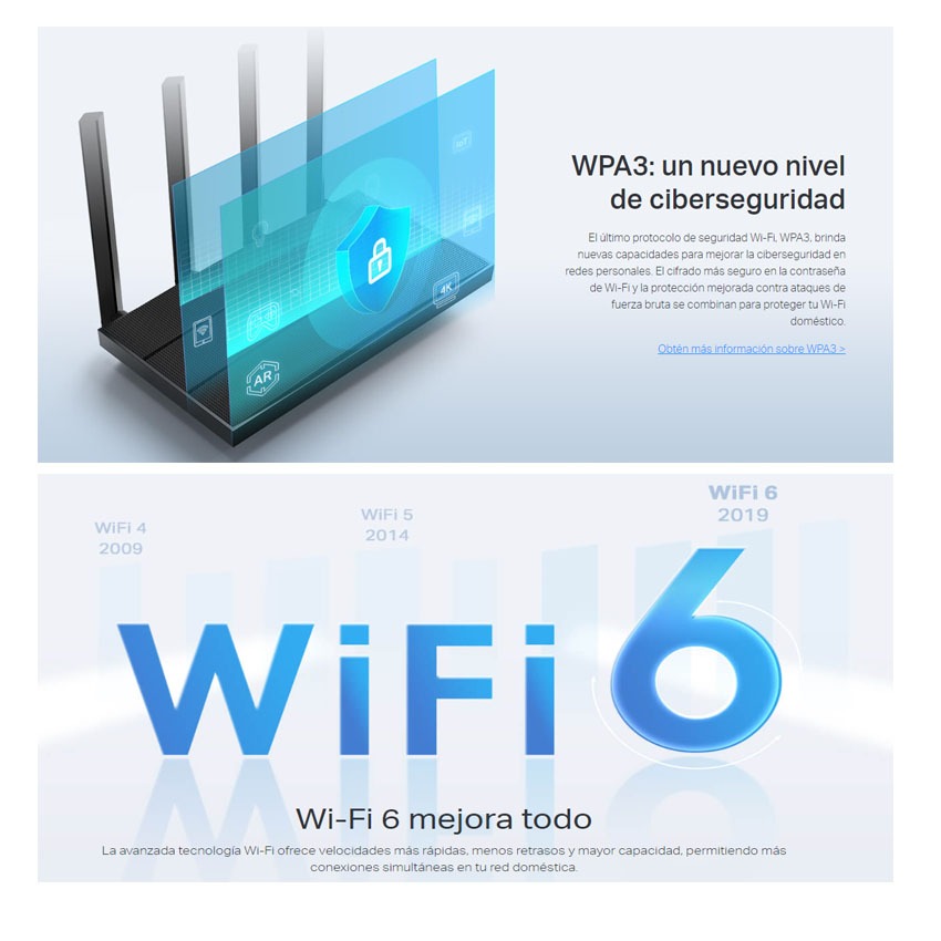 Router Wifi 6 Tp-link Ax12 Gigabit Dual Band 1500 Mbps