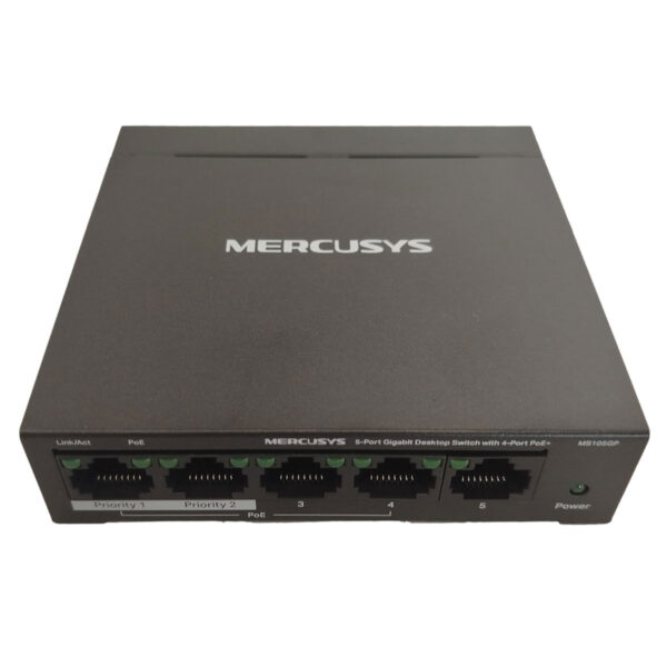 Switch Gigabit Puertos Poe+ 5 Puertos Mercusys Ms105Gp 1Gbps