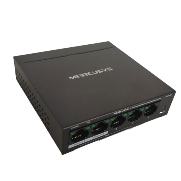 Switch Gigabit Puertos Poe+ 5 Puertos Mercusys Ms105Gp 1Gbps