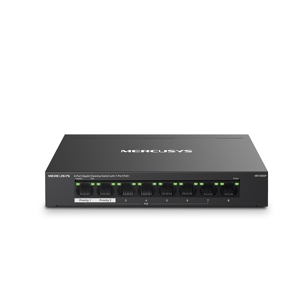 Switch Poe Gigabit Mercusys By Tp-link Ms108gp 8 Puertos