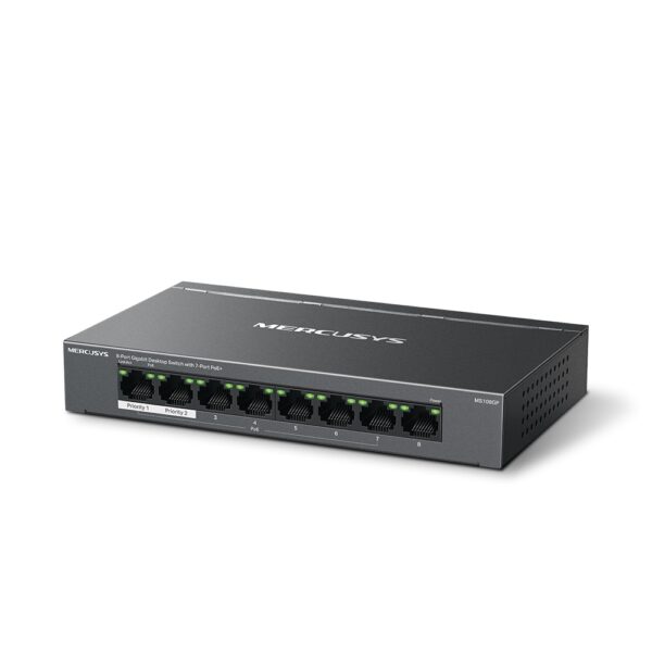 Switch Poe Gigabit Mercusys By Tp-link Ms108gp 8 Puertos
