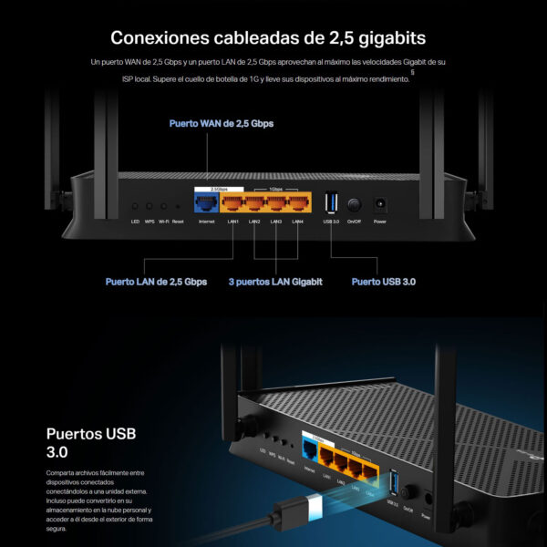 Router Wifi 7 Tp-link B230 Speed 3.6Gbps Gigabit Dual Band - Imagen 4