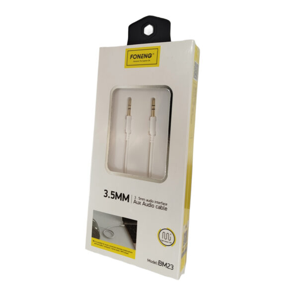 CABLE AUDIO 3.5MM - 1MT - BLANCO - FONENG BM23