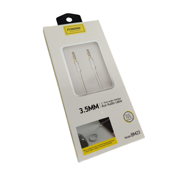 CABLE AUDIO 3.5MM - 1MT - BLANCO - FONENG BM23