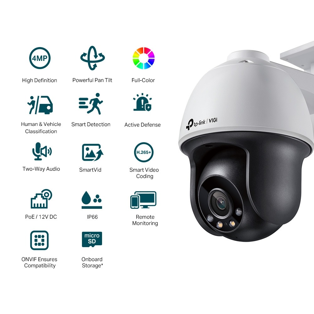 CAMARA POE 360º - VIGI C540 4MP - FULL COLOR - AUDIO - POE / 12V