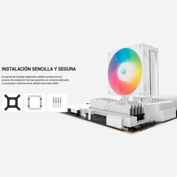 COOLER DEEPCOOL DIGITAL BLANCO ARGB AG400