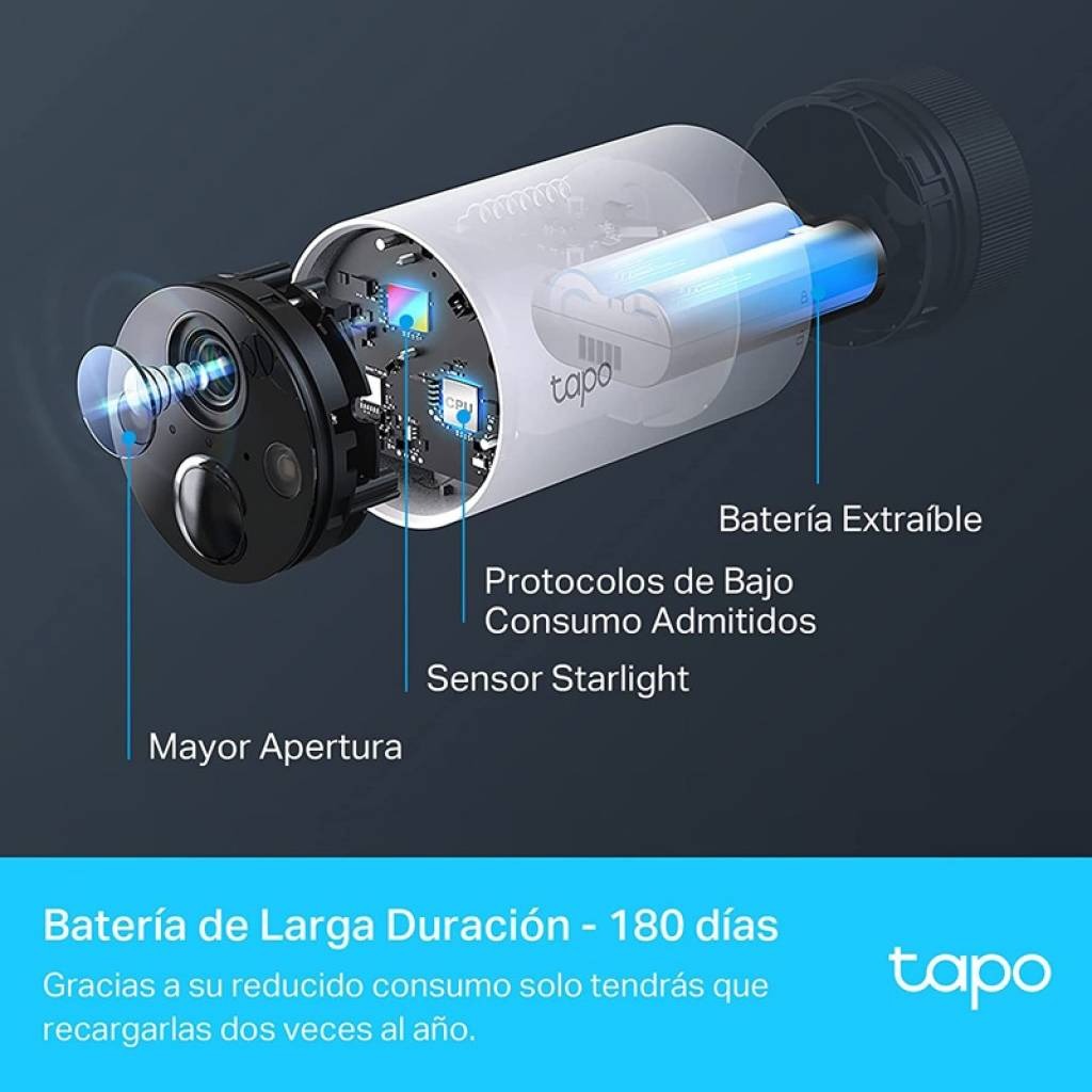 Cámara Seguridad Exterior A Bateria Tapo C420s1 Memoria 128g