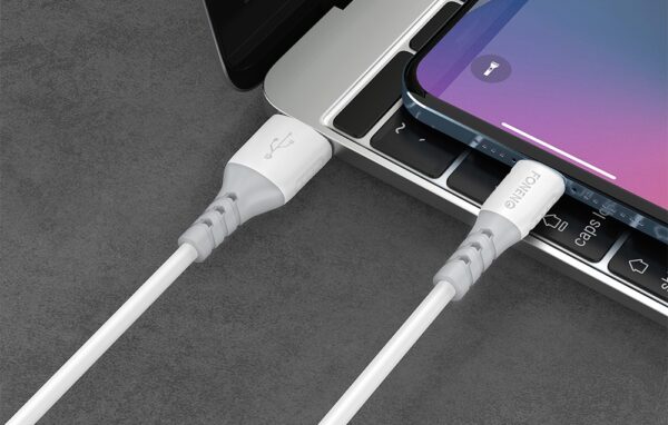 Cable Foneng Para IPhone de Usb C a Lightning, Largo 2mts, Corriente 3A, Carga Rápida
