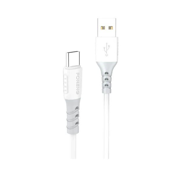 Cable Tipo C - 1Mt - 3A - Blanco - Foneng X66