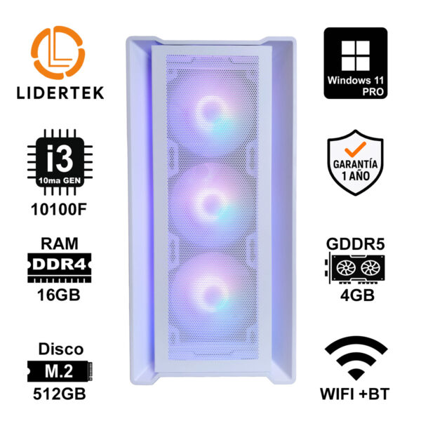 Copia - BOM - PC i3 10100F - 16GB - M2 512GB - RX 580 8GB - BLANCO