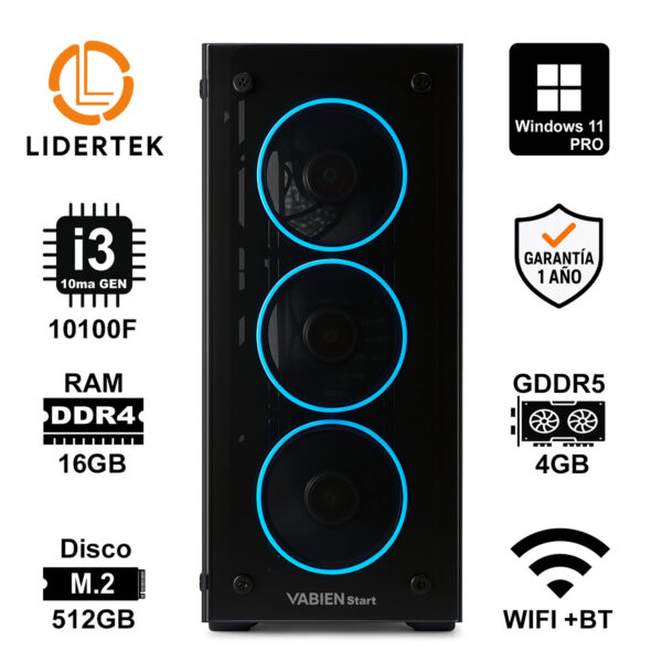 Copia - BOM - PC i3 10100F - 16GB - M2 512GB - RX 580 8GB - NEGRO