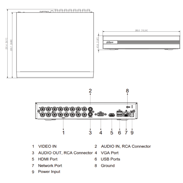 DVR 16CH DAHUA XVR1B16-I - 2MP - CCTV