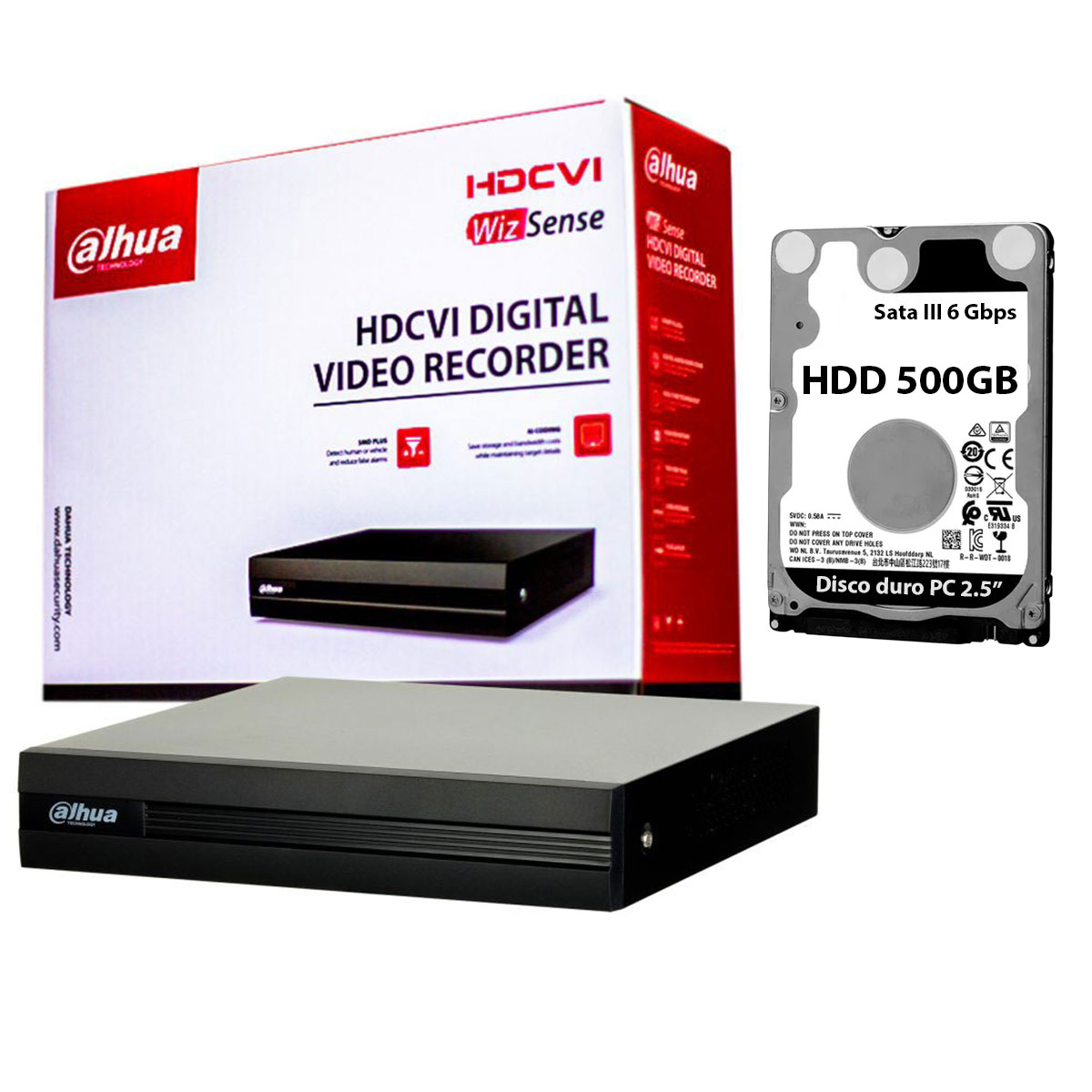 Dvr 4 Canales Cámara Seguridad 1080p Full Hd + Disco Duro