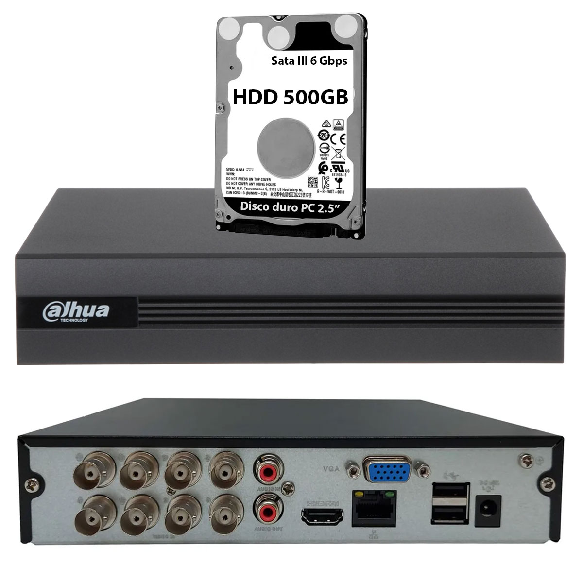 Dvr Dahua 8ch Xvr-1b08-i 1080P Full HD 1200M Inteligente