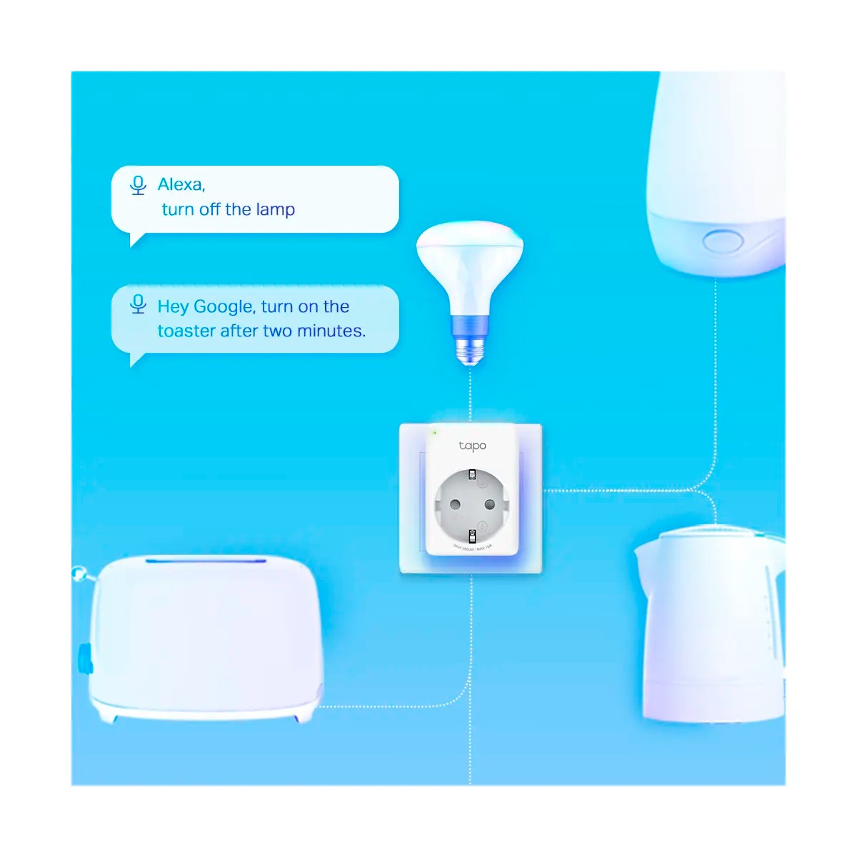 Enchufe WiFi Tapo P110 Pack x2 Schuko 16A Medidor Energía