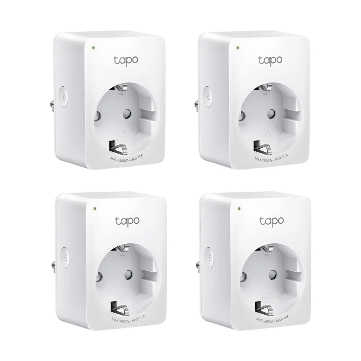 Enchufe WiFi Tapo P110 Pack x4 3680W Control Energía Alexa