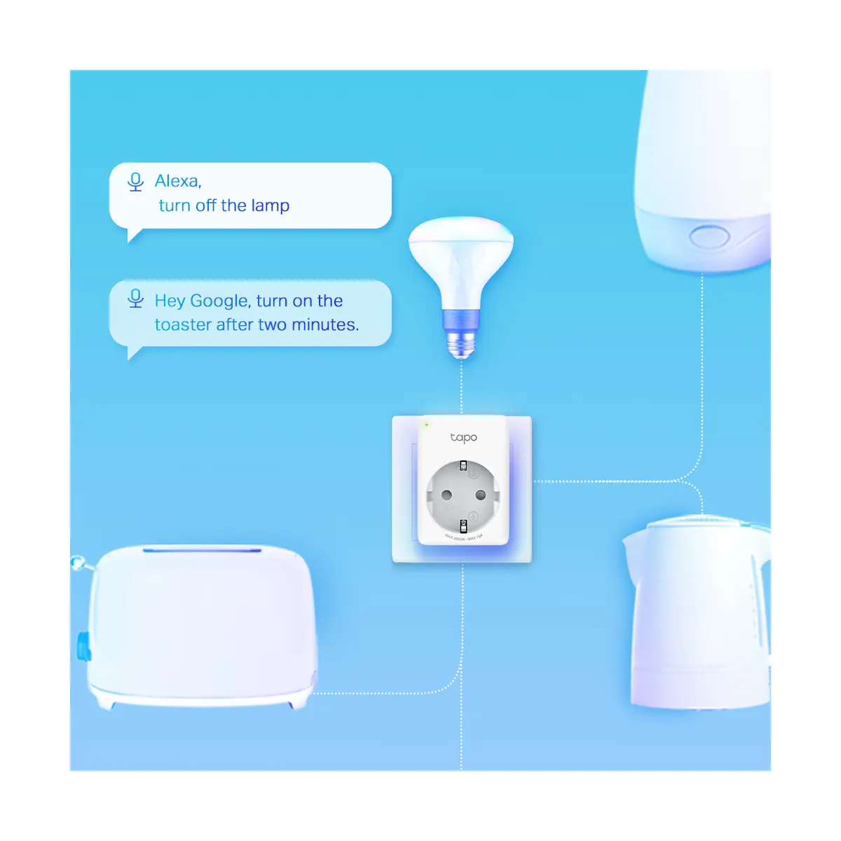 Enchufe WiFi Tapo P110 Pack x4 3680W Control Energía Alexa