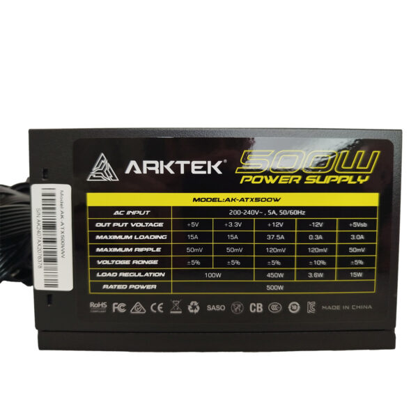 FUENTE PC ATX 500WB - NEGRA ARKTEK