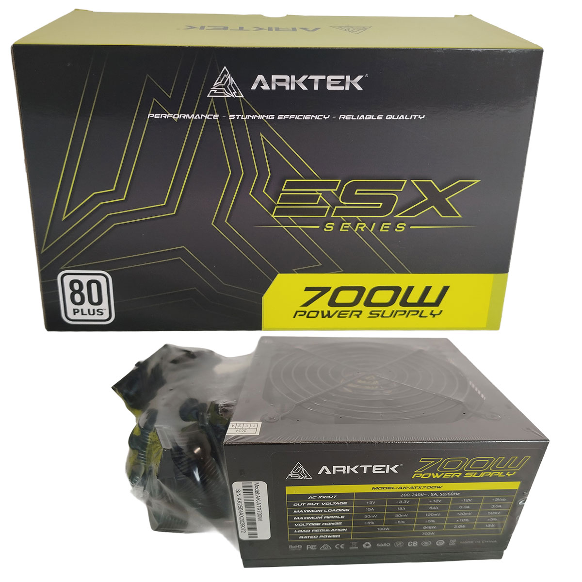 FUENTE PC ATX 700W REALES - ARKTEK
