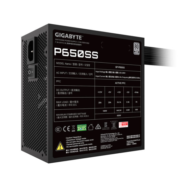 FUENTE PC GIGABYTE P650SS | 80+ PLUS SILVER