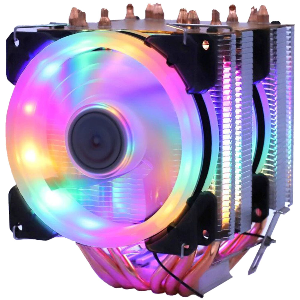 Fan Cooler Procesador Frostwind 2 Fan Rgb 6 Pipes Intel Amd