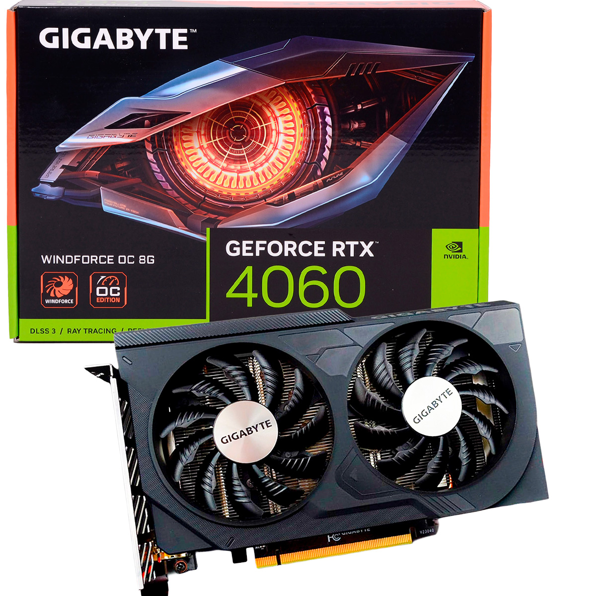 GRAFICA RTX4060 - GIGABYTE GAMING OC - 8GB DDR6 - x2 FAN - BLACK