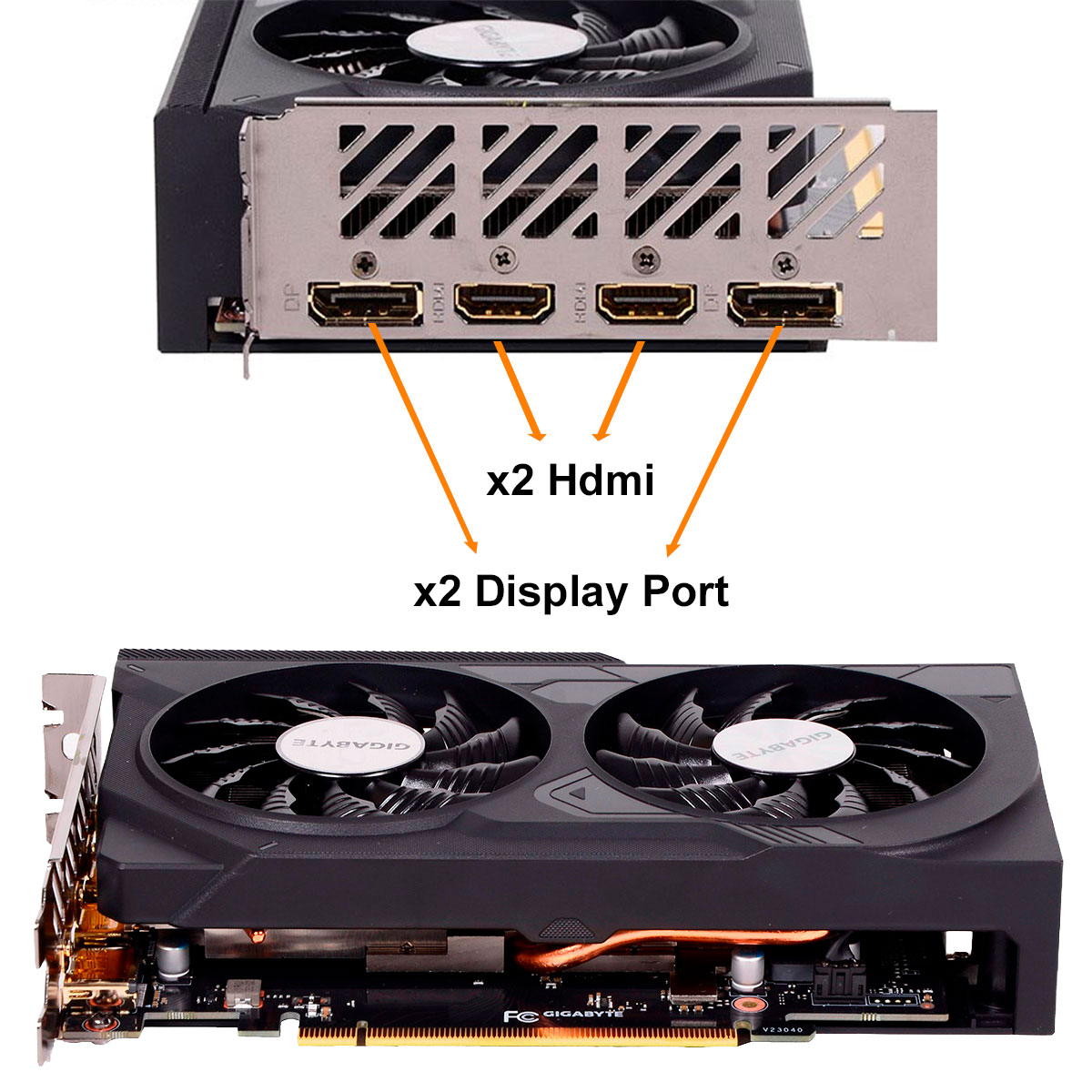 GRAFICA RTX4060 - GIGABYTE GAMING OC - 8GB DDR6 - x2 FAN - BLACK
