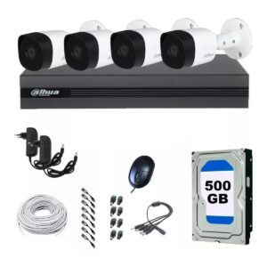 Kit De Seguridad 4 Camaras Exterior Full Hd Dvr 8ch - 500gb