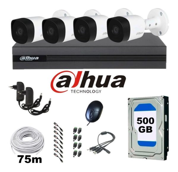 Kit De Seguridad 4 Camaras Exterior Full Hd Dvr 8ch - 500gb