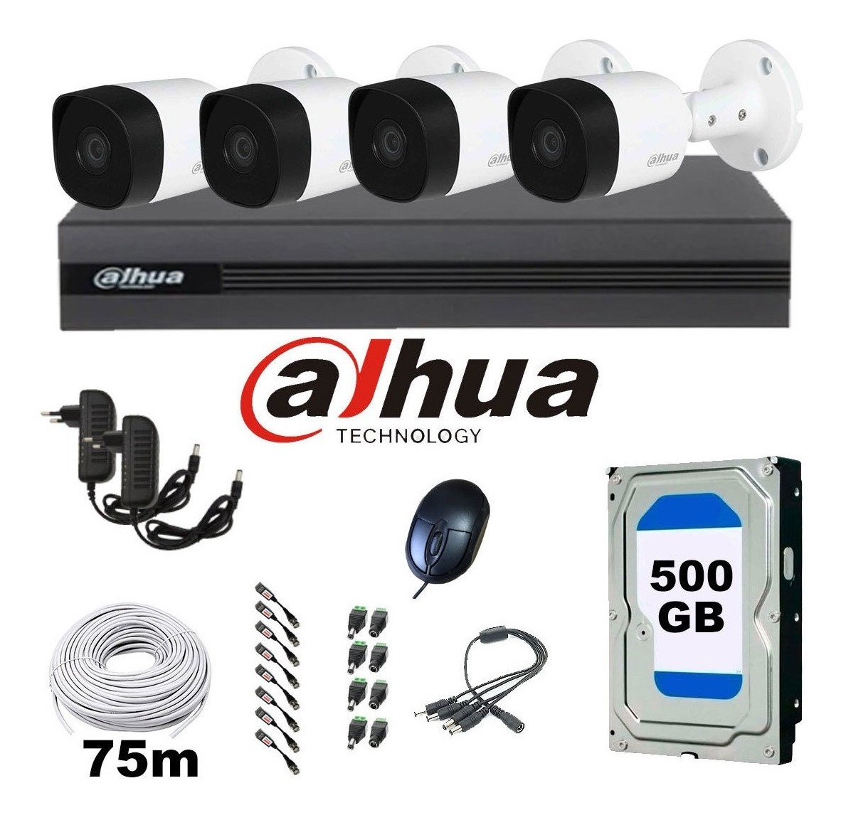 Kit De Seguridad 4 Camaras Exterior Full Hd Dvr 8ch - 500gb