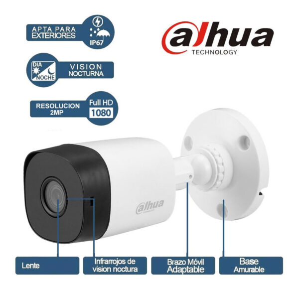 Kit De Seguridad 4 Camaras Exterior Full Hd Dvr 8ch - 500gb