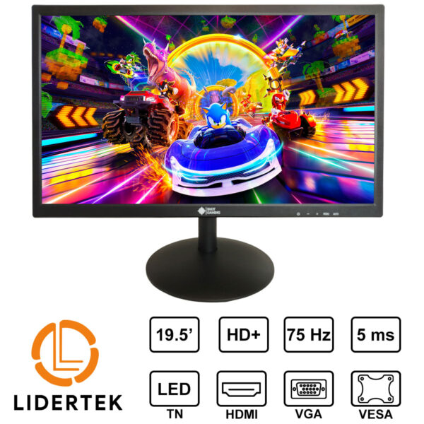 MONITOR 20" | SHOT GAMING SG195E05 | 720P | 60HZ | HDMI-VGA |