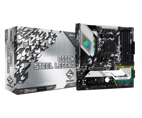 MOTHER ASROCK B550M - STEEL LEGEND - AM4 - 4 SLOT RAM