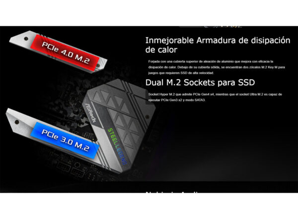 MOTHER ASROCK B550M - STEEL LEGEND - AM4 - 4 SLOT RAM