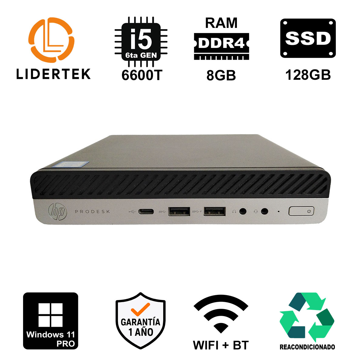 Mini Pc Hp i5 16gb Ram Ssd 256gb Win11 Ideal Oficina Empresa