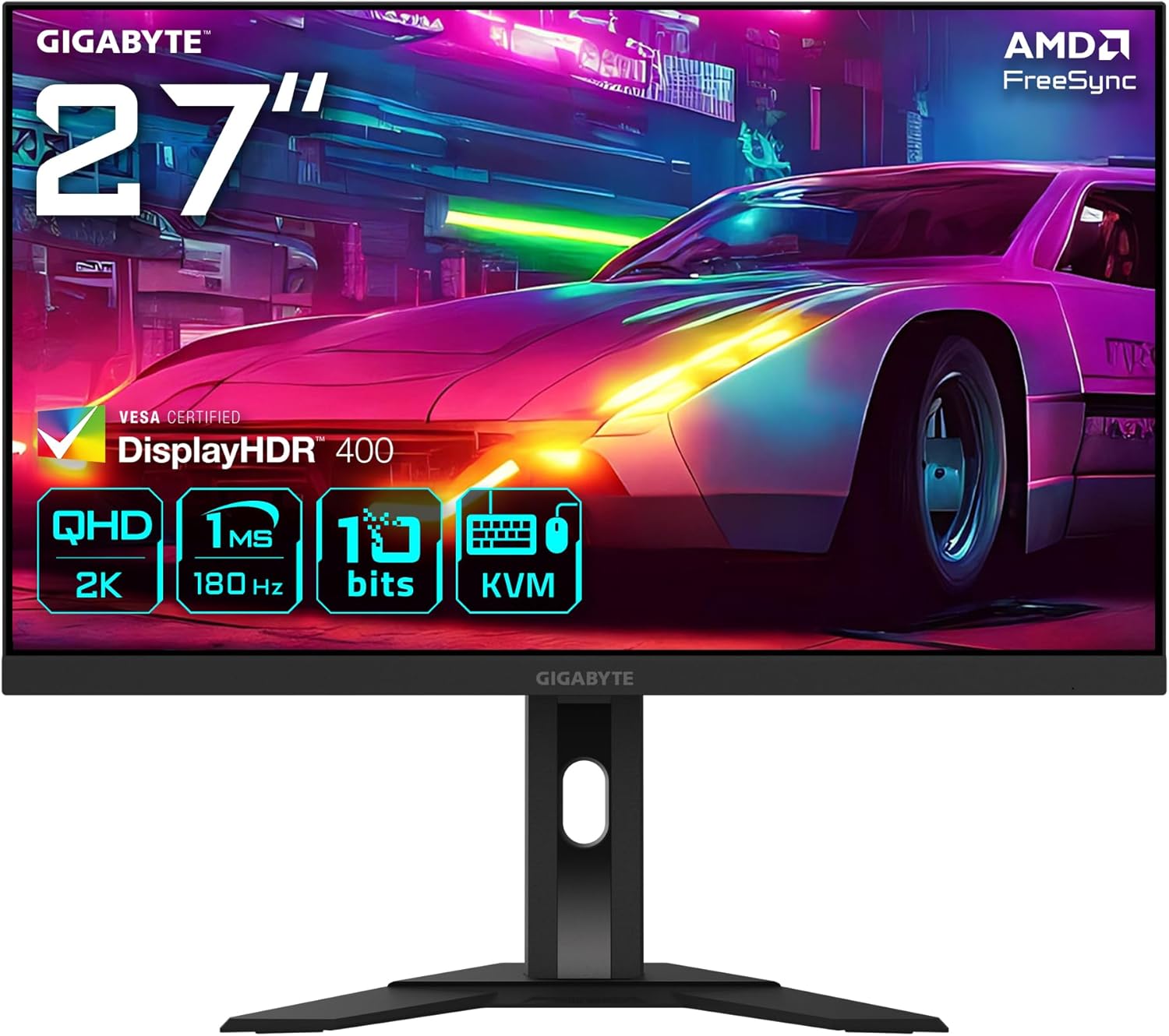 Monitor Gamer Qhd Ss Ips Hdmi Dp 180 Hz 1ms GYGABYTE 27”