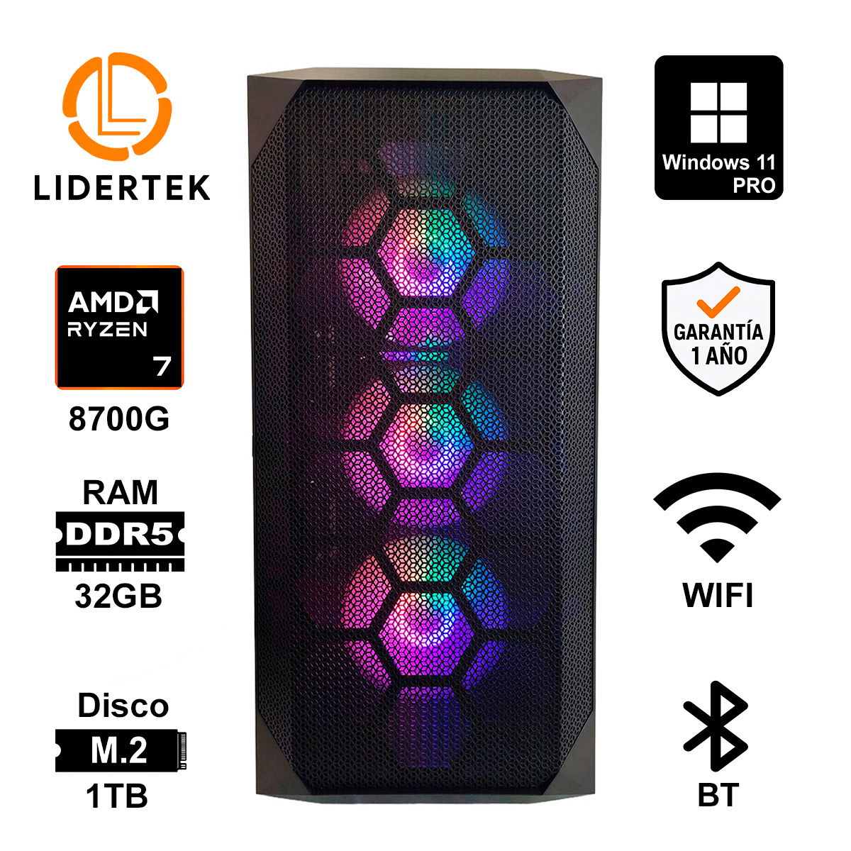 Pc Gamer Ryzen 7 8700g - 32gb Ram Ddr5 - 1tb Ssd M.2 80+