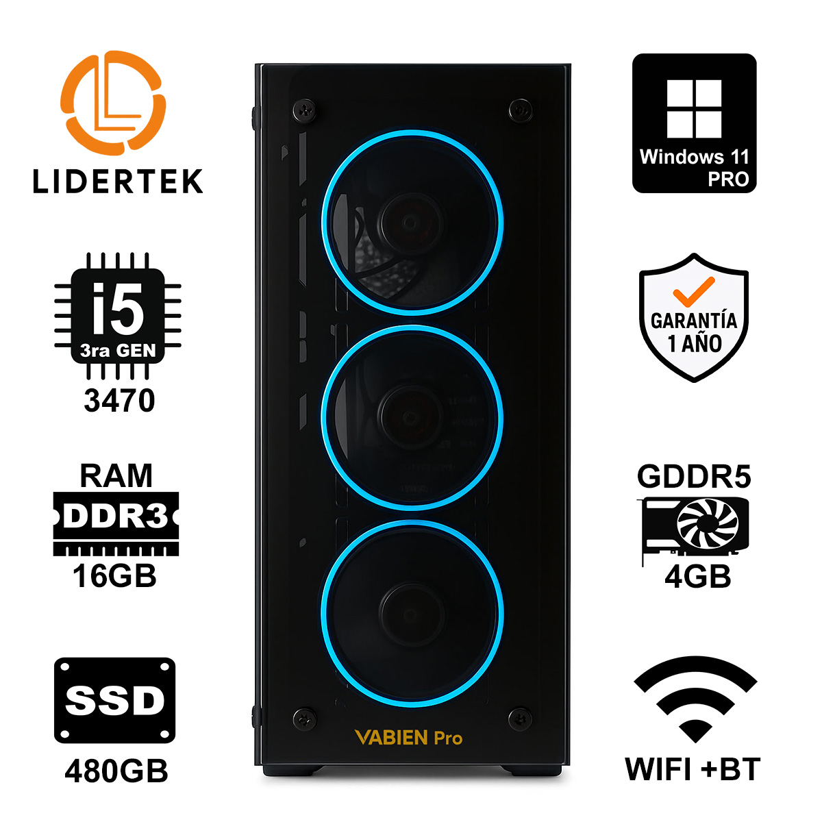 Pc Gamer i5 Rápida | 16gb Ram, 480gb Ssd, Wifi Y Bluetooth