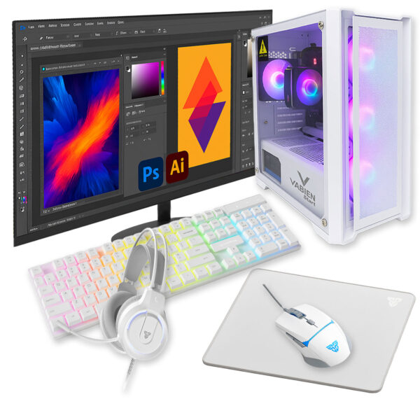 Pc Torre Gamer Amd Ryzen 5 16gb Ram Ssd 960 + Combo-Monitor