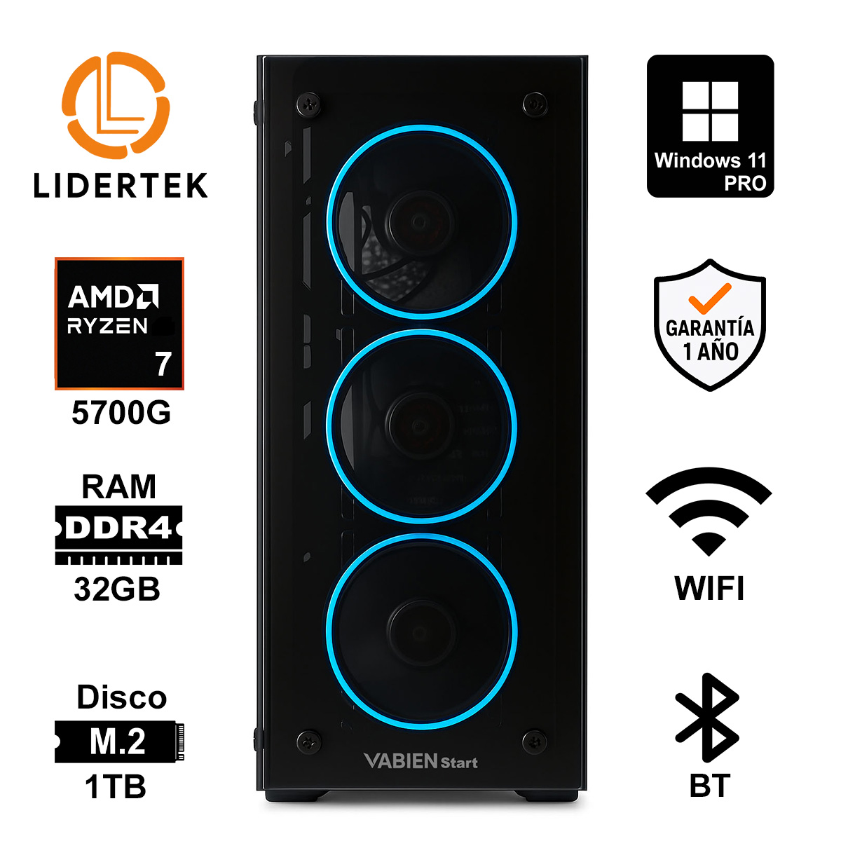 Pc Torre Gamer Ryzen 7 - 16gb Ram - Ssd 960gb - Raedon Vega