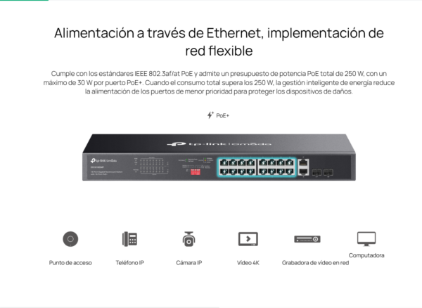 SWITCH 16 PUERTOS DS1018GMP