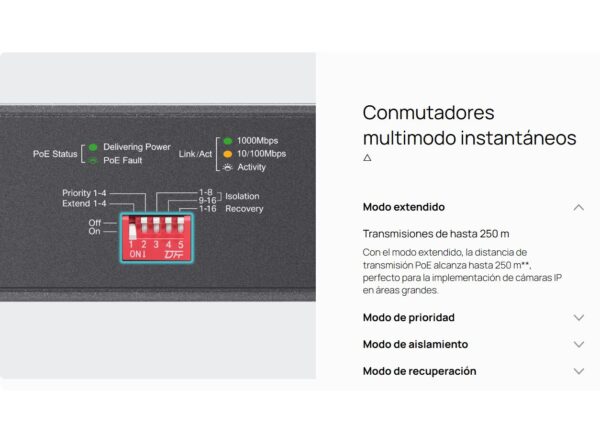 SWITCH 16 PUERTOS DS1018GMP