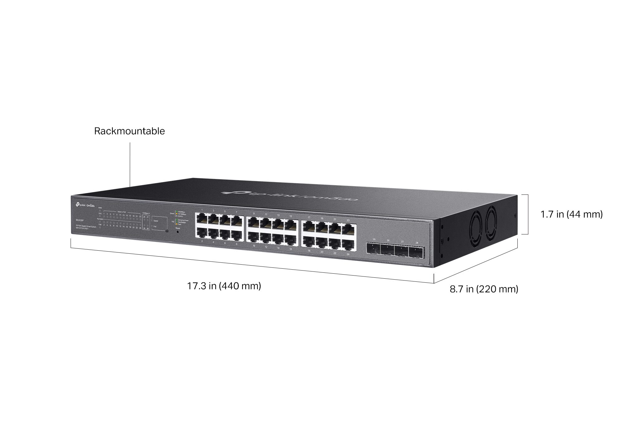 Switch Gigabit 24 Puertos Poe Tp-link Tl-Sg2428p Rackeable