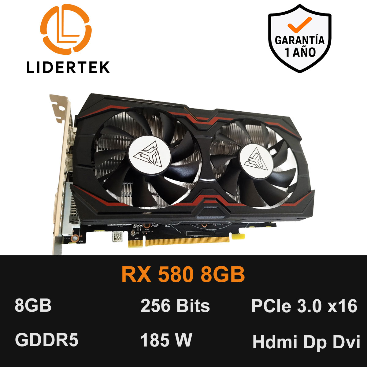 Tarjeta Gráfica Tarjeta Video Amd Raedon Rx580 8gb Gddr5