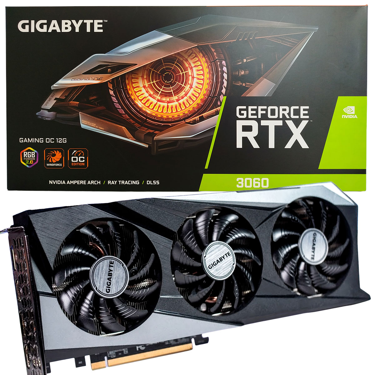 Tarjeta Grafica Gigabyte RTX 3060 12Gb Gaming Oc Rgb 3 Fanes