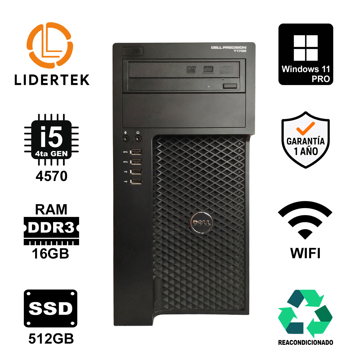 Torre Pc Escritorio Intel Core i5 16gb Ssd 512gb Windows 11
