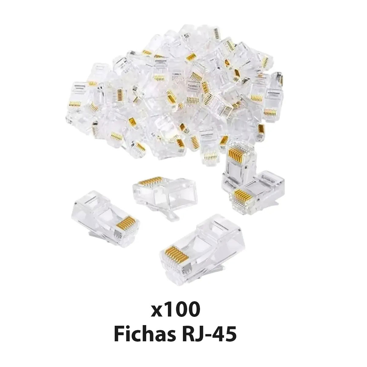 Cable Red Utp Cat5 Exterior 50mts + 100 Fichas Rj45 + Pinza